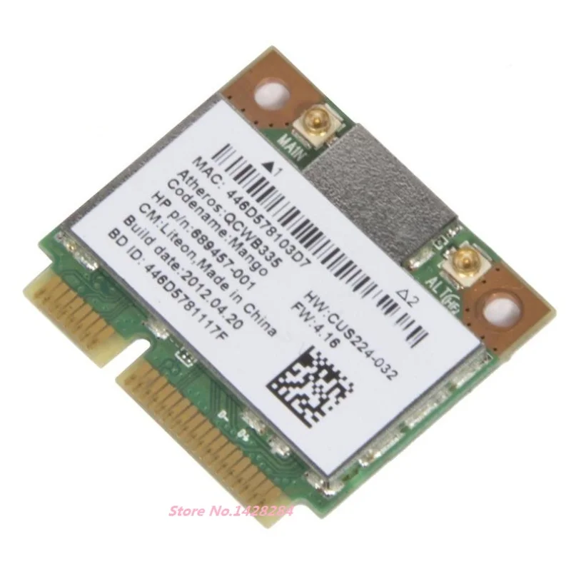 New For Atheros QCWB335 Wireless WIFI Bluetooth-compatible BT 4.0 Mini PCI-E Wlan Card For HP SPS 689457-001