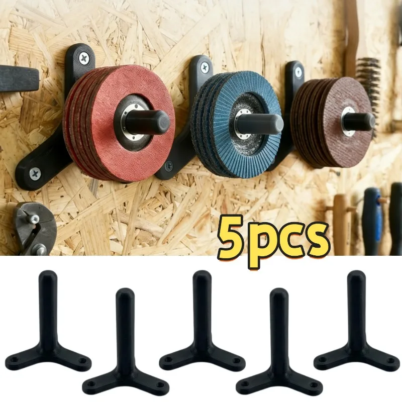 Image of 5-teilige Wandhalterung Geeignet für 125mm Winkelschleifer | Kompakte Werkzeugaufbewahrung und Schleifmaschinenhalterung für Garage und Werkstatt