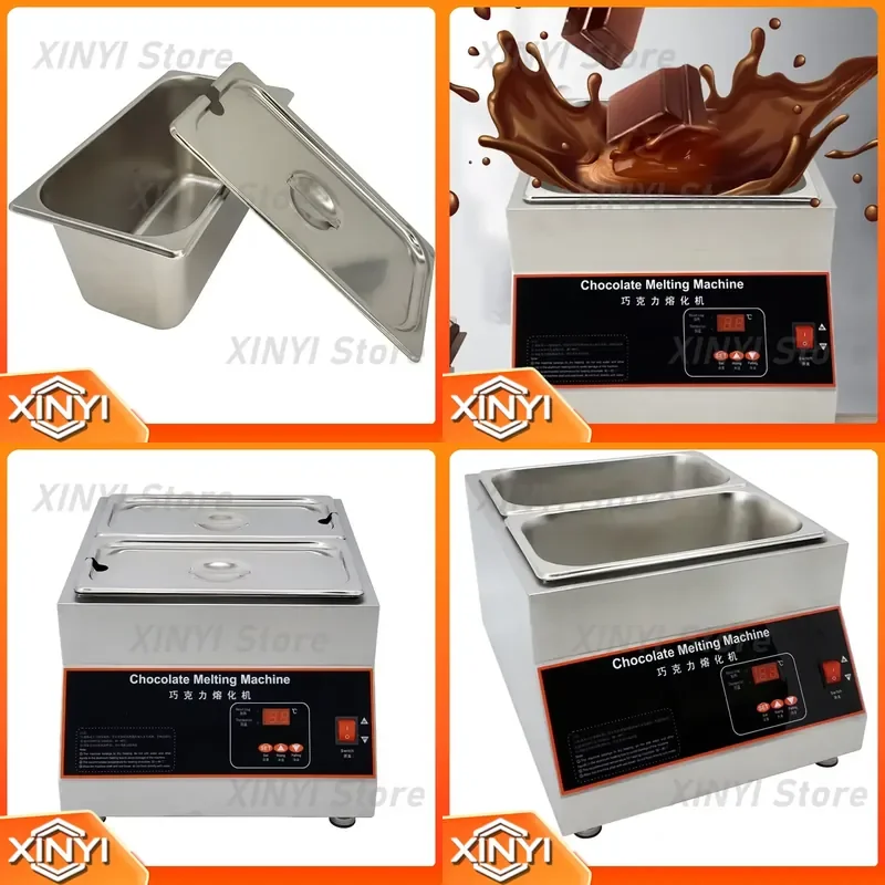 10L Chocolate Melting Furnace Heating Pot Constant Temperature Smelting Machine Double Cylinder for Chocolate