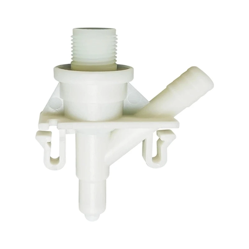 37JE Toilet Water Control Repair Valves Assembly with Filter Screen, Threaded Port, Hose Outlet, Mounting Points and ABS Body