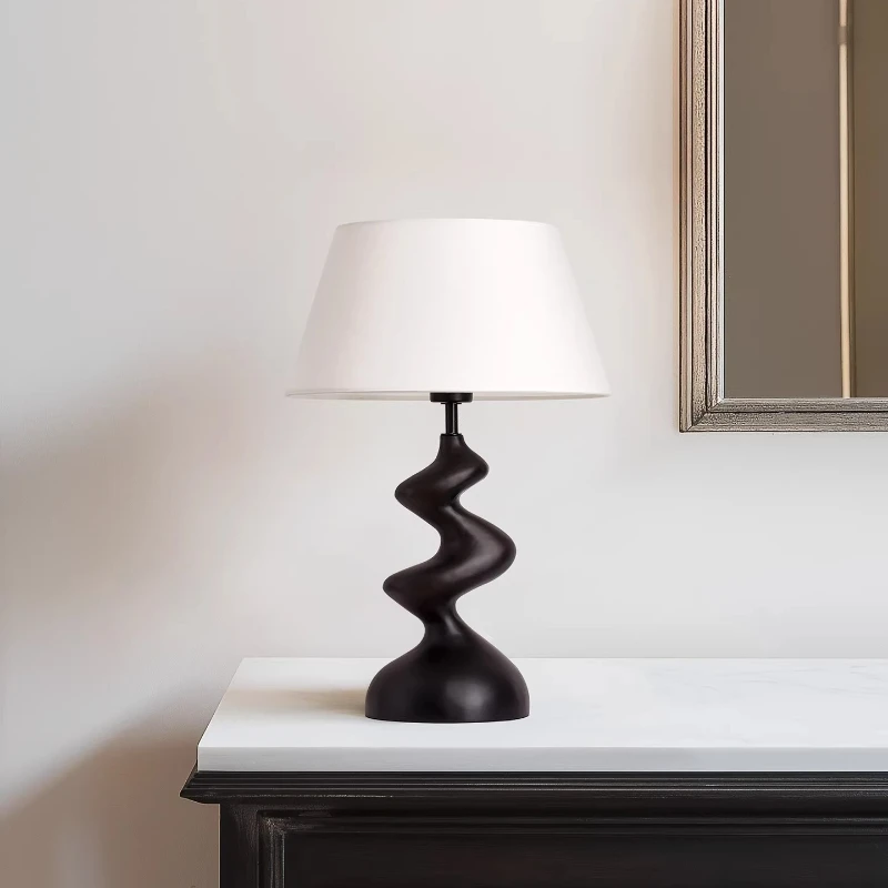 

New Solid Wood Vintage LED Table Lamp Bedroom Headboard Study Living Room Hotel American High-end Atmosphere Decor Light Fixture