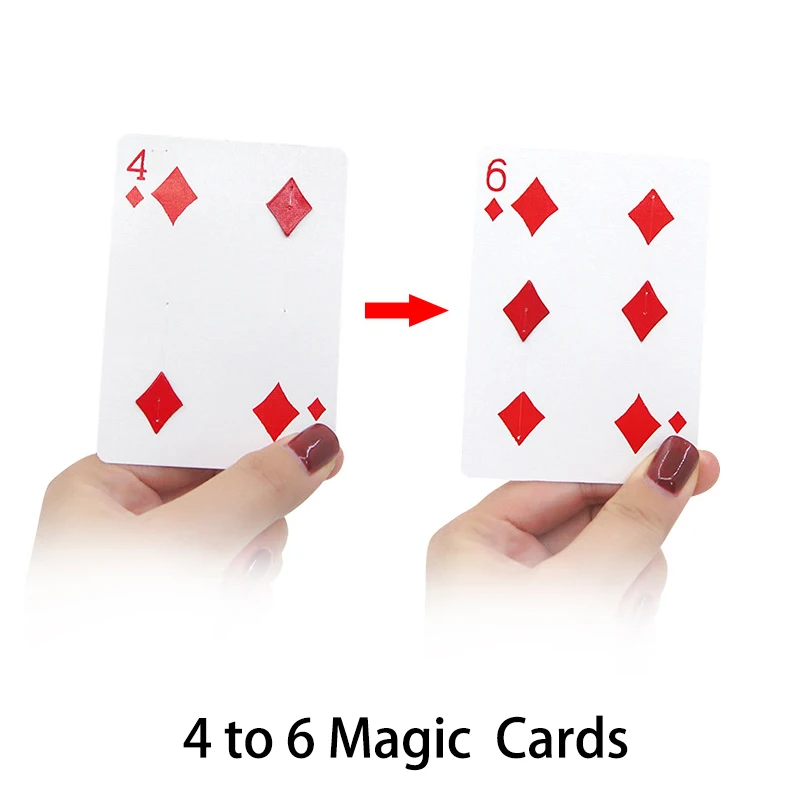 4 to 6 Moving Point Magic Cards By Cyril Close Up Magic Tricks Professional Magician Trick Magic Prop Easy to do