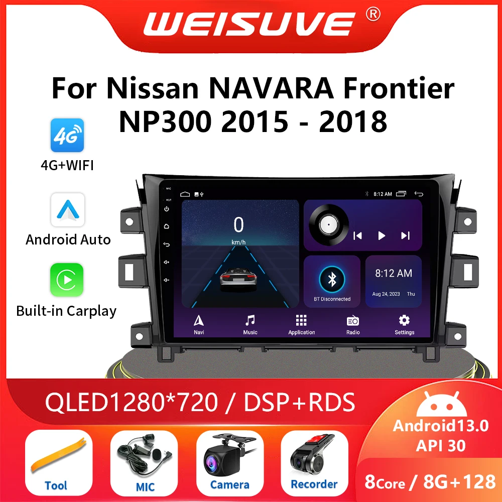 

2 din Android 13 Car Radio Multimedia Video Player For Nissan NAVARA Frontier NP300 2011-2018 Stereo Carplay Autoraido GPS 4G