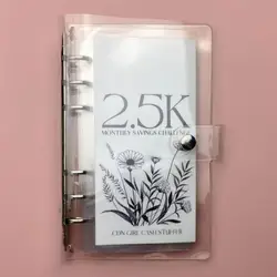 PVC Loose-leaf Book Saving Challenge Easy And Funny Way To Save 2.5K/5K/10K Budget Planner Envelopes For Cash And Savings