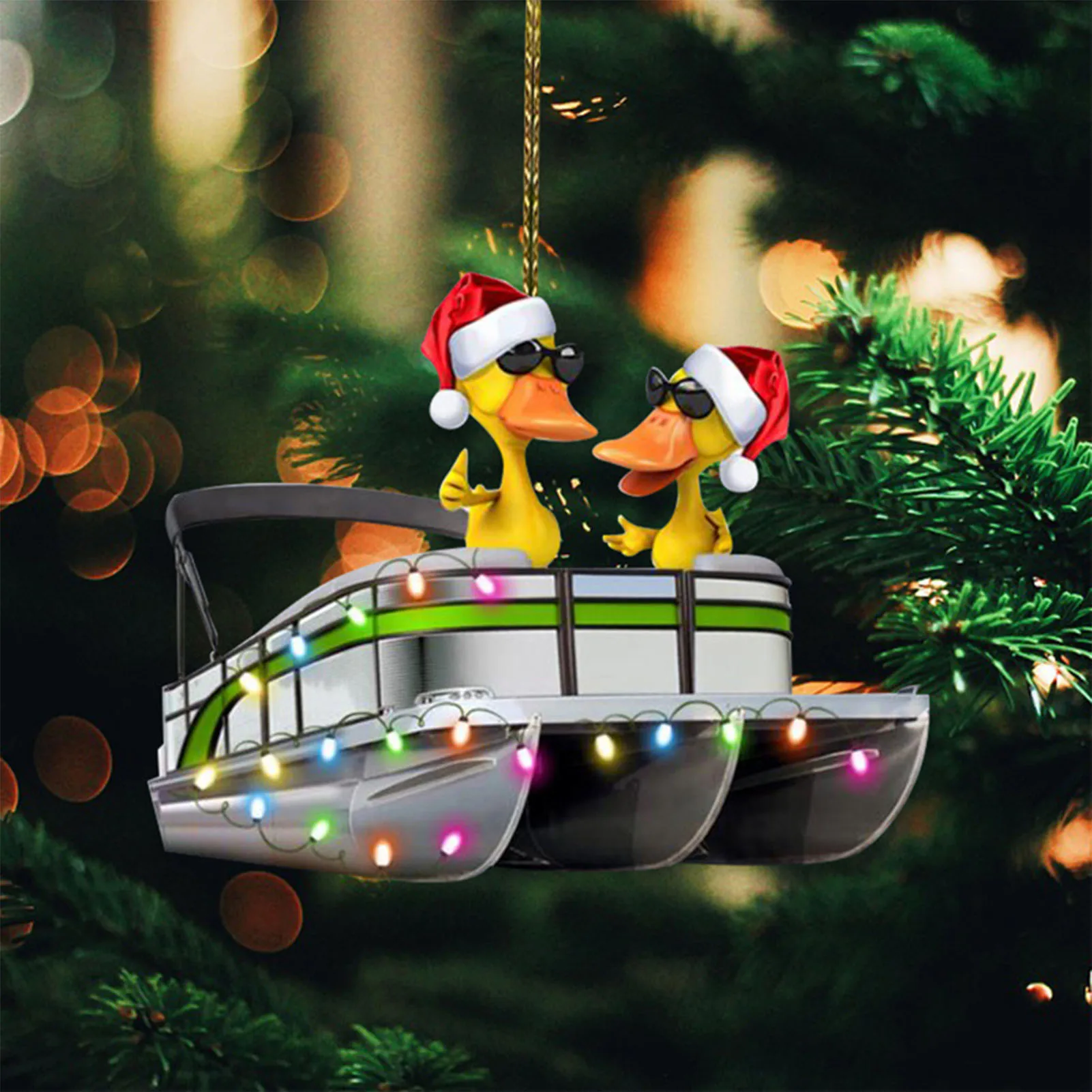 Christmas Tree Decoration Cute Duck Funny Novelty Hanging Ornament for Christmas Tree/Fireplace/Door/Wall