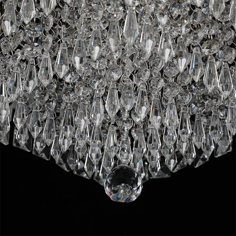 Modern Indoor Ceiling Lamp For Dining Room Stainless Steel Led Chandelier Light Fixture Crystal Lustres Luminaire Room Pendant