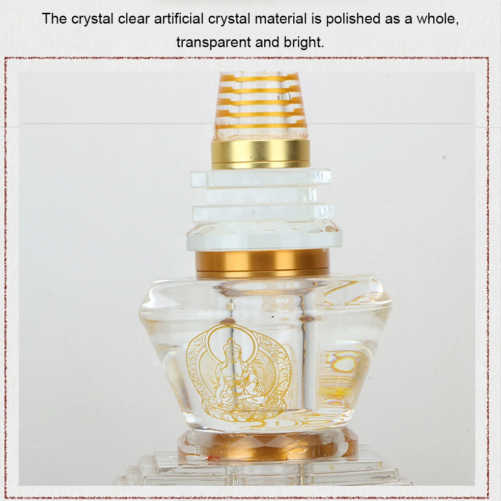 Wide Application Acrylic Gemstone Buddha Statue Bedroom And Meditation Spaces Cleansing Negativity