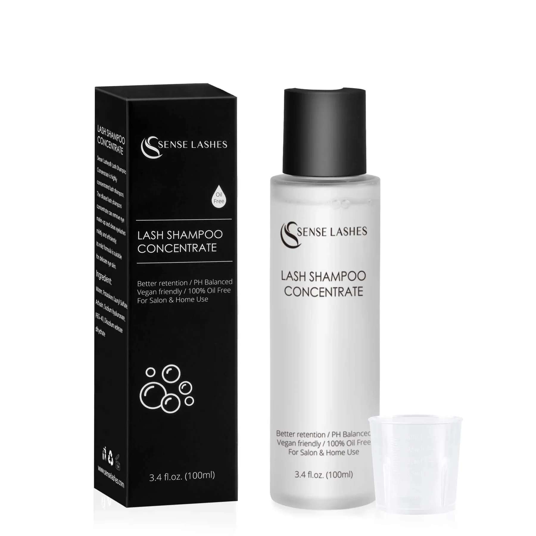 SENSE LASHES szampon do rzęs koncentrat bez stymulacji środek do czyszczenia rzęs DIY profesjonalne przedłużanie rzęs pianka do kąpieli środek do demakijażu — zdjęcie 2