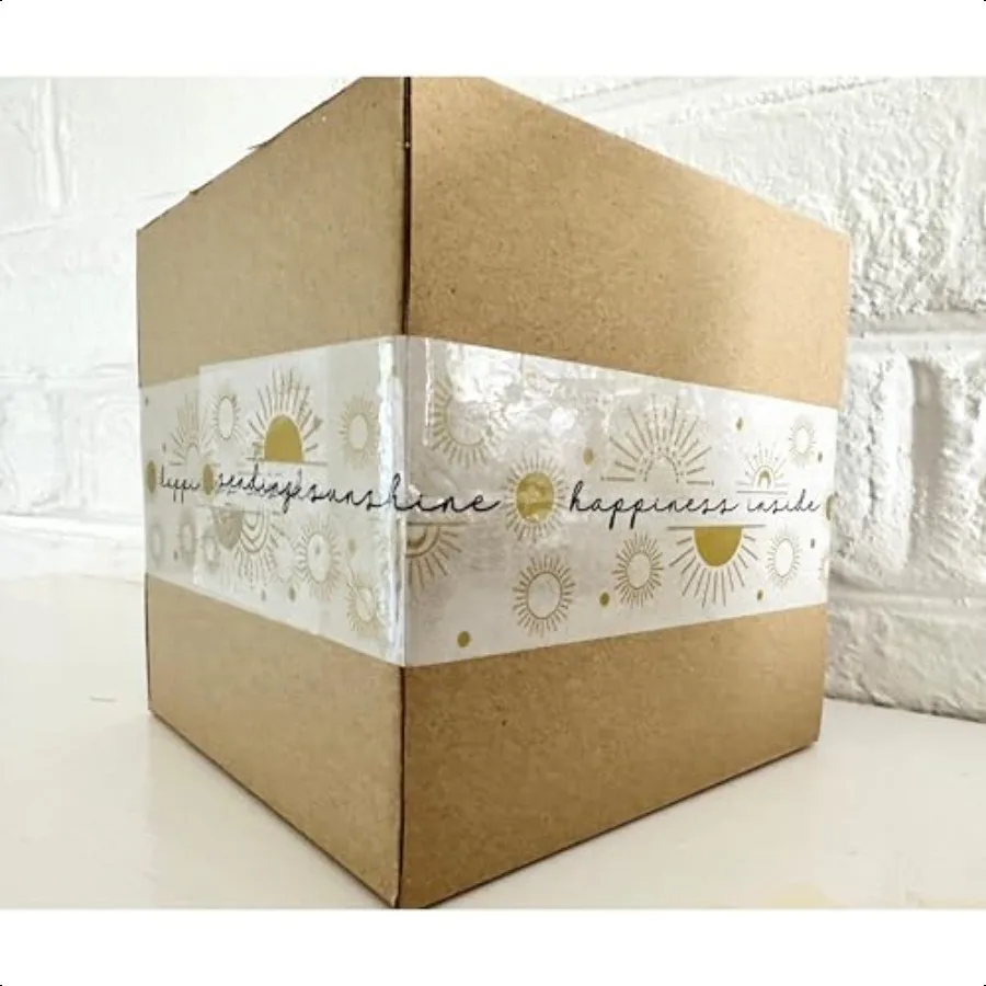 Mailed It Designer Sending Sunshine Packing Tape Cute Packaging Tape for Small Busin Shipping Bulk Roll 2 x 330 Ft