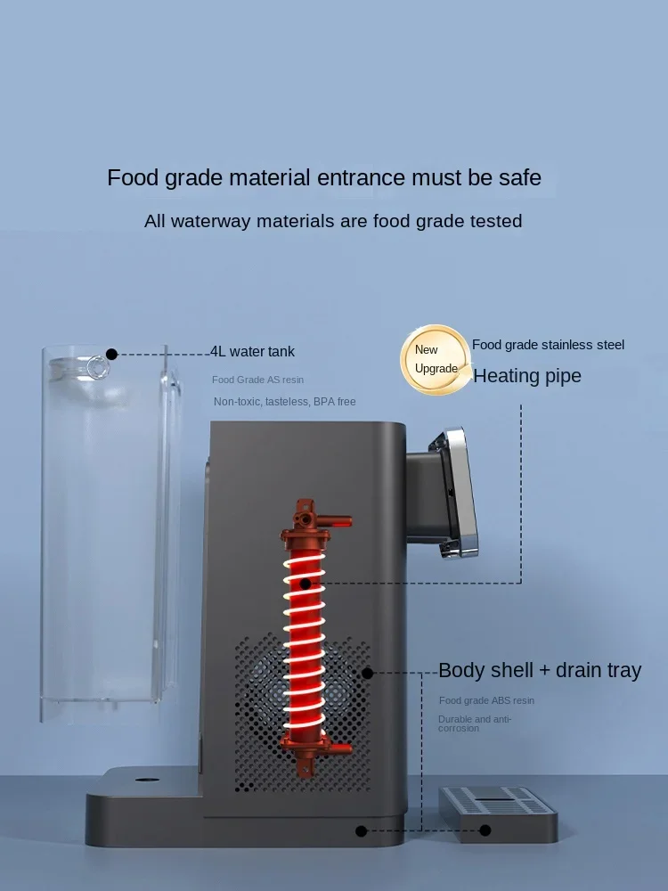 Enfriador de agua pequeño para escritorio con dispensación instantánea de agua fría y caliente W4S