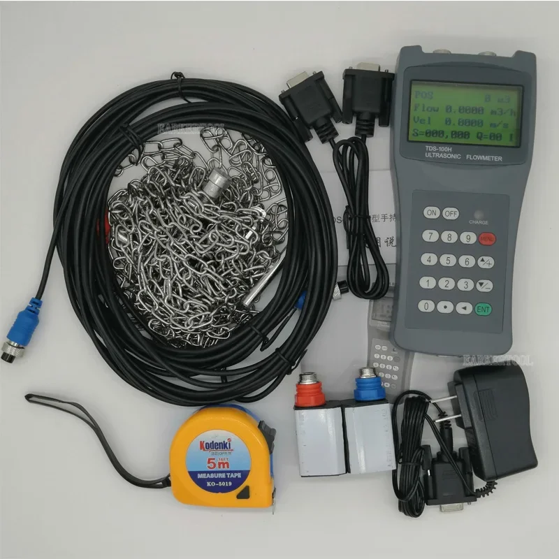 Portable TDS-100H S2 /M2 /L2 Transducer (DN50-700mm) Ultrasonic Flow Meter Liquid Handheld flowmeters