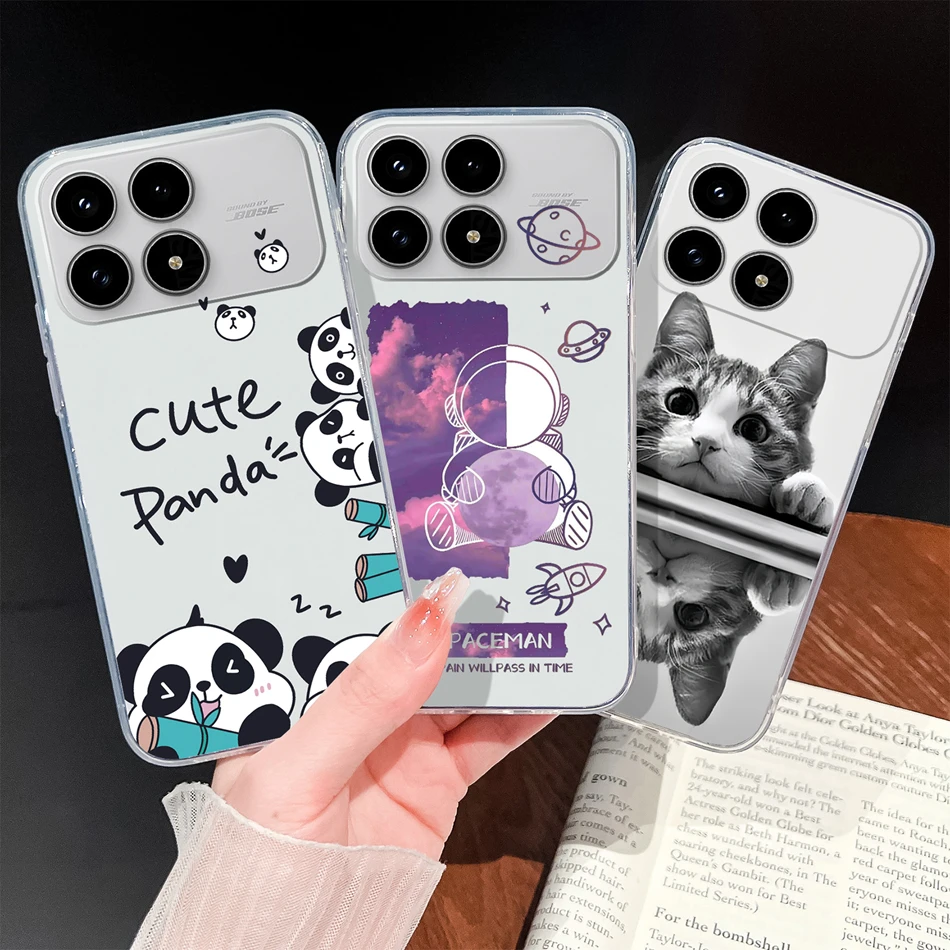 ل Xiaomi Poco F8 Pro جراب هاتف الجمال الزهور لينة سليم بولي TPU غطاء سيليكون شفاف ل Poco F 8 Pro الإسكان خفيفة الوزن