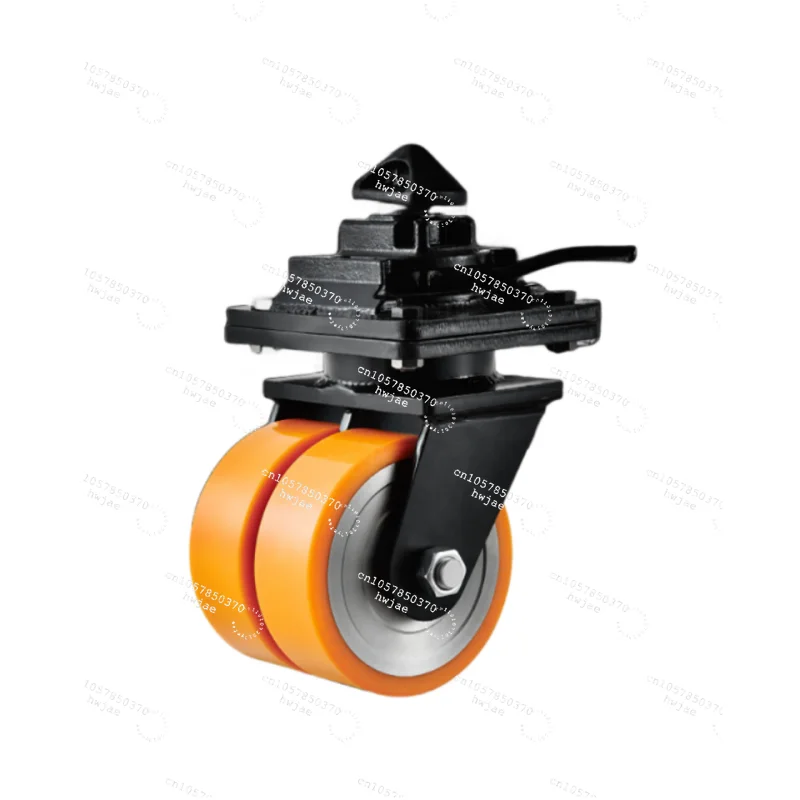 Super Heavy-Duty Double-Wheeled Container Terminal Casters 6-12 Inches Lock 5 Tons Load-Bearing Iron Casters OEM Supported