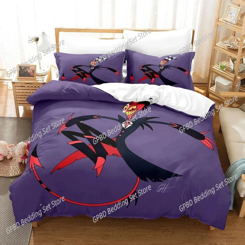 3D Printed Helluva Boss Bedding Set Single Twin Double Queen King Cal King Size Bed Linen Set