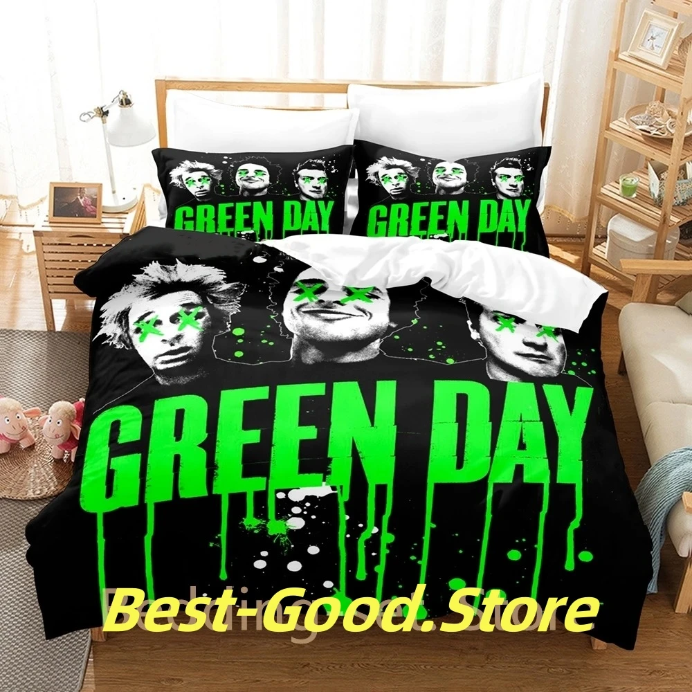 2024 Hip Hop Green Day AMERICAN IDIOT Bedding Set Single Twin Full Queen King Size Bed Set Adult Kid Bedroom Duvetcover Sets