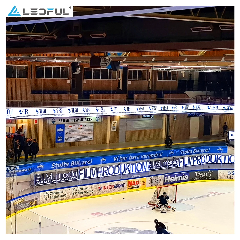 Basketbalveld Cirkelbanner LED-scherm Sport LED-display Reclamemuur tbv