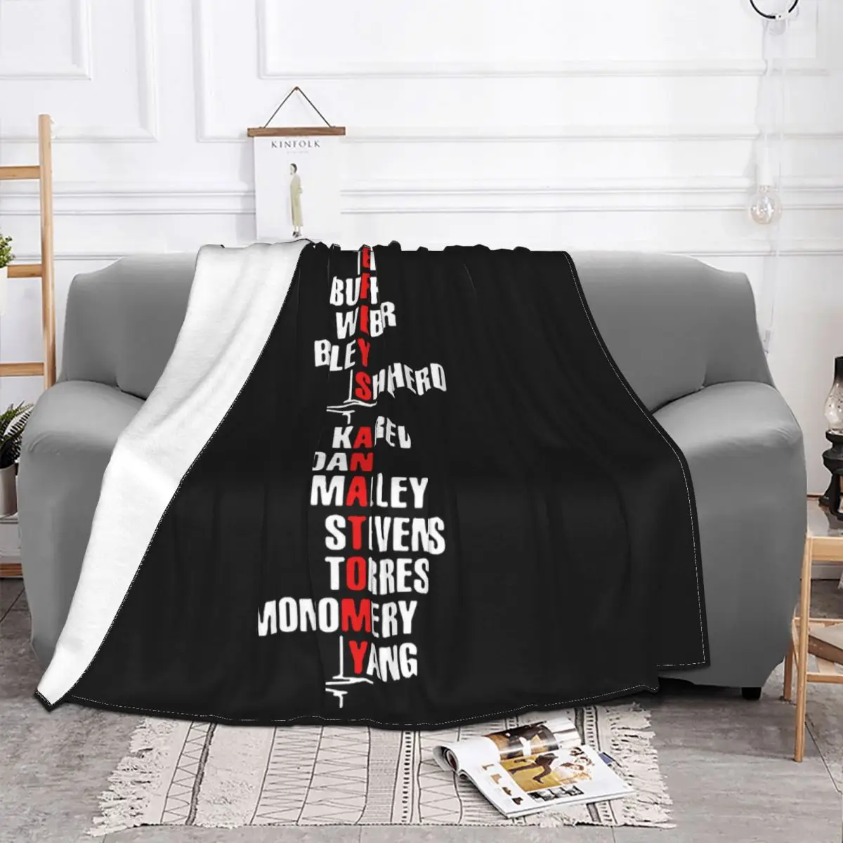 Grey Anatomy Vertical S Burke Webber Bailey Shepherd Popular Tagless Sbz1216 Throw Blanket