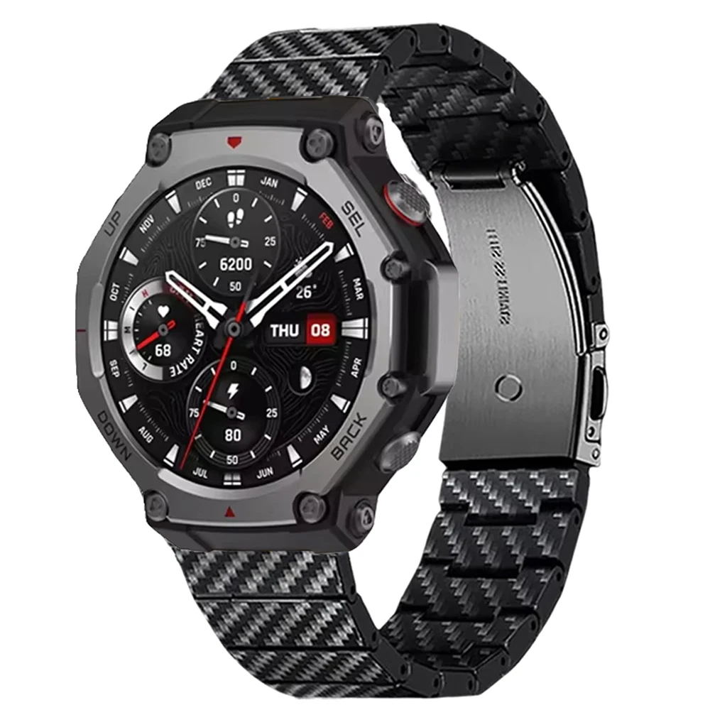 

Ремешок для Amazfit T-rex 3, аксессуары для часов, браслет из углеродного волокна, ремешок для умных часов Amazfit T-rex 3, спортивные часыbad Correa