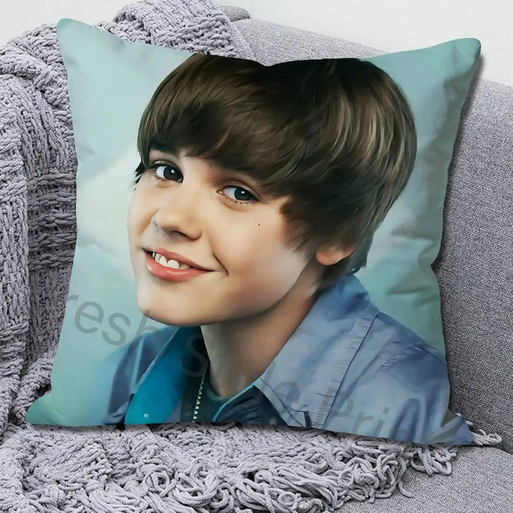 J-Justin B-Bieber Swag Anime Celebrity Merchandise All-Match Printed Pillow Case Sofa Car Office Room Decoration Protector