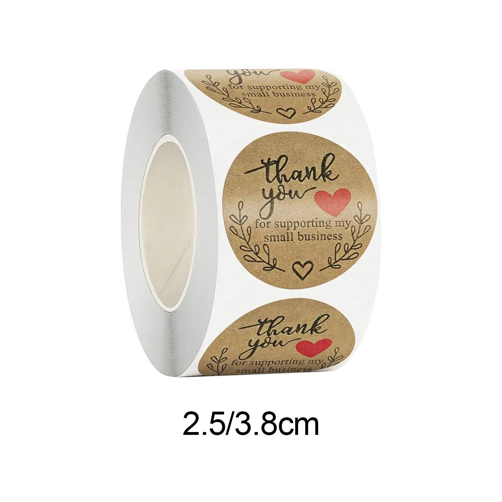 Round Thank You Stickers Envelope Seals Label Tag Sealing Stickers Paper Tags for Holiday Birthday DIY Craft Card Making Decor