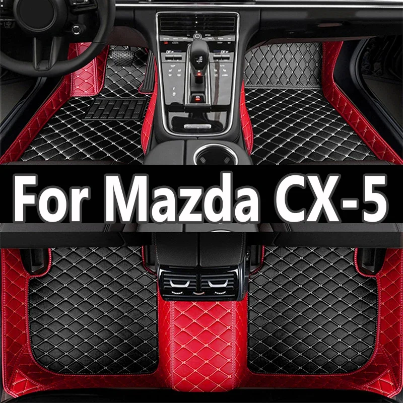

Автомобильные коврики для Mazda CX-5 CX5 KF 2017 ~ 2023, кожаные роскошные коврики, коврики, полный комплект, автозапчасти, автомобильные аксессуары 2018