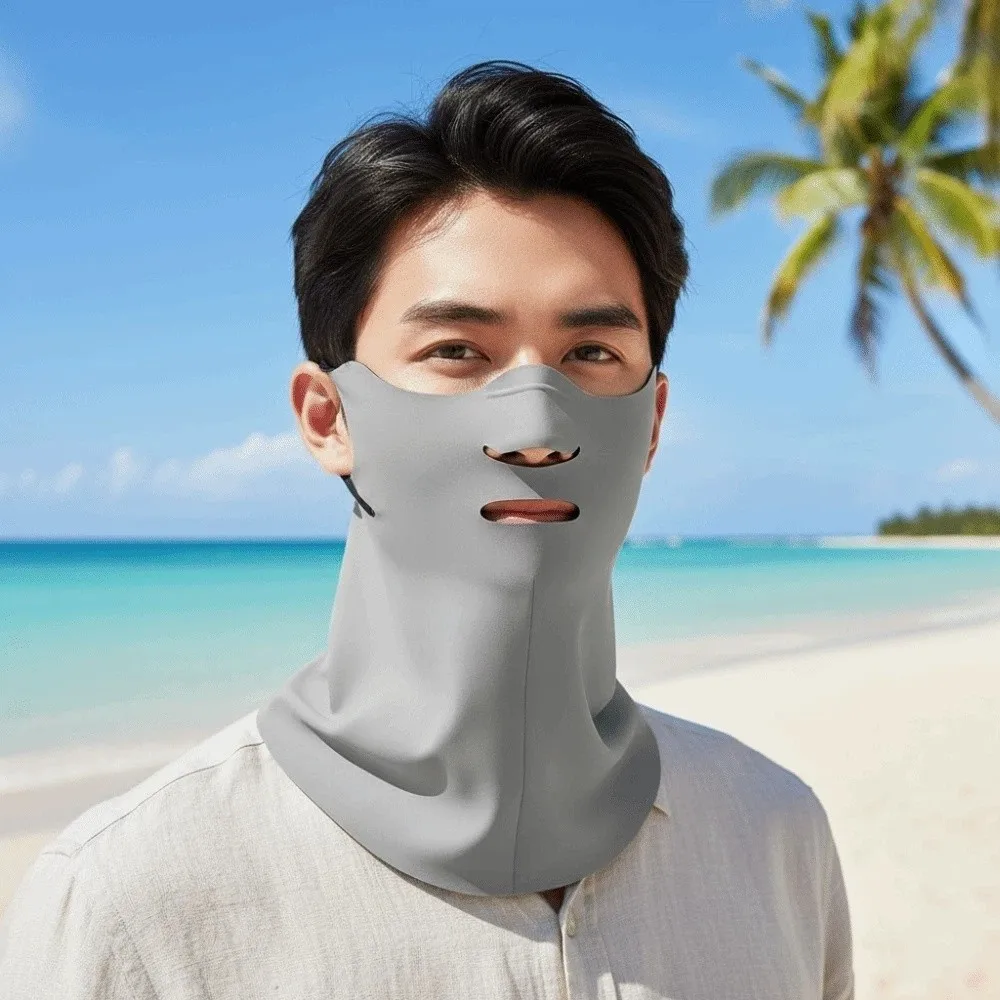 

Cycling Nylon Neck Sunscreen Mask Elastic Polyester Face Sun Protection Lightweight Thin Breathable Sunshade Mask Summer