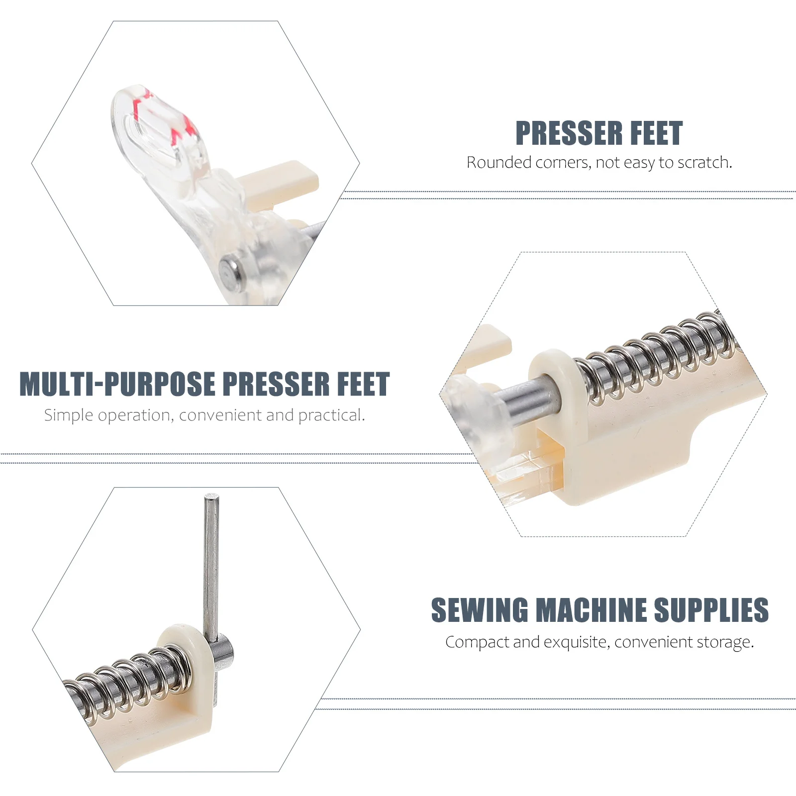 

3 pcs Sewing Machine Presser Feet Multi-Purpose Quilting Patchwork Embroidery Stitching Tool For Home Sewing Machine Parts