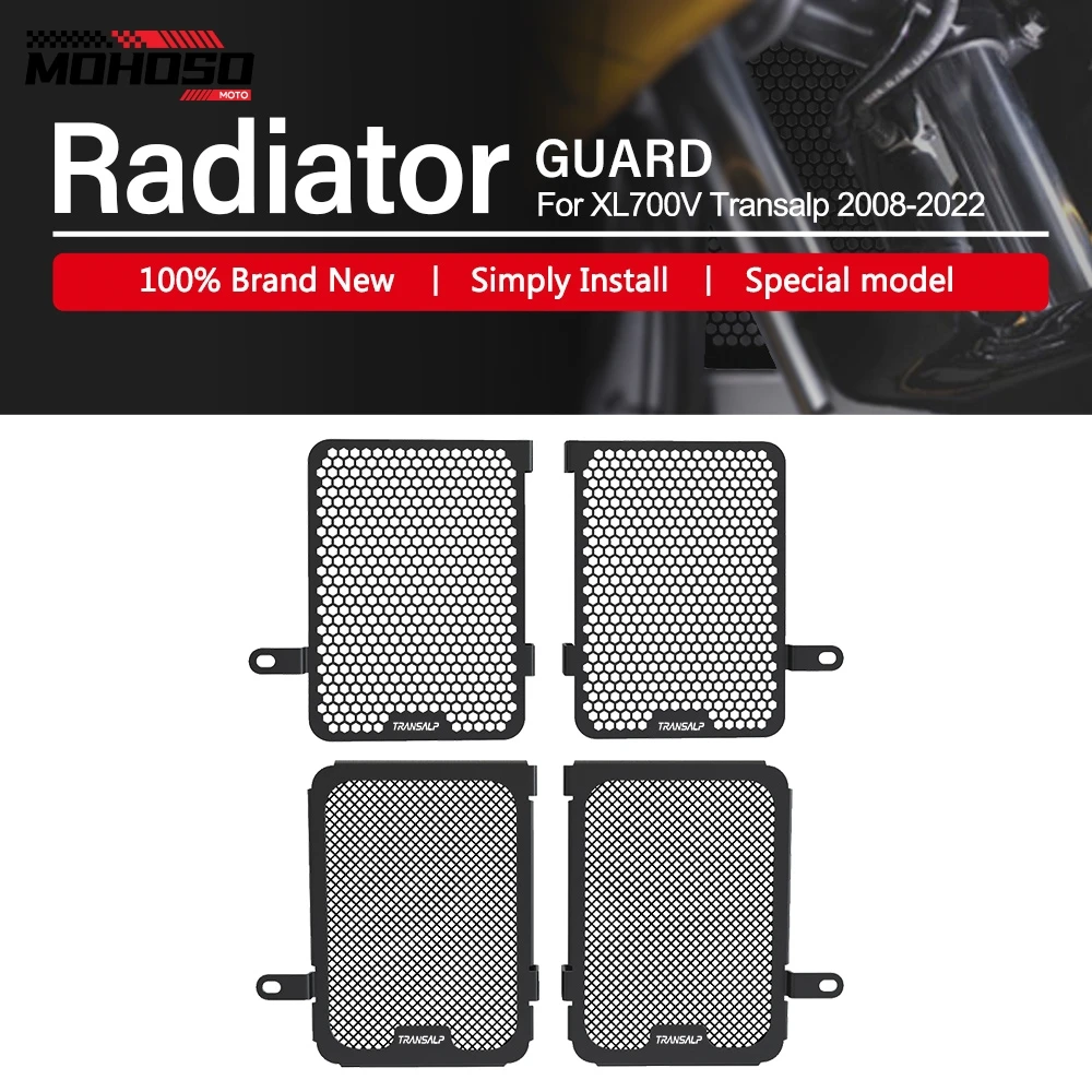 

XL700V Transalp Motorcycle Radiator Guard Grille Oil Radiator Shield Protection Cover For Honda 700 XL 700V TRANSALP 2008-2022