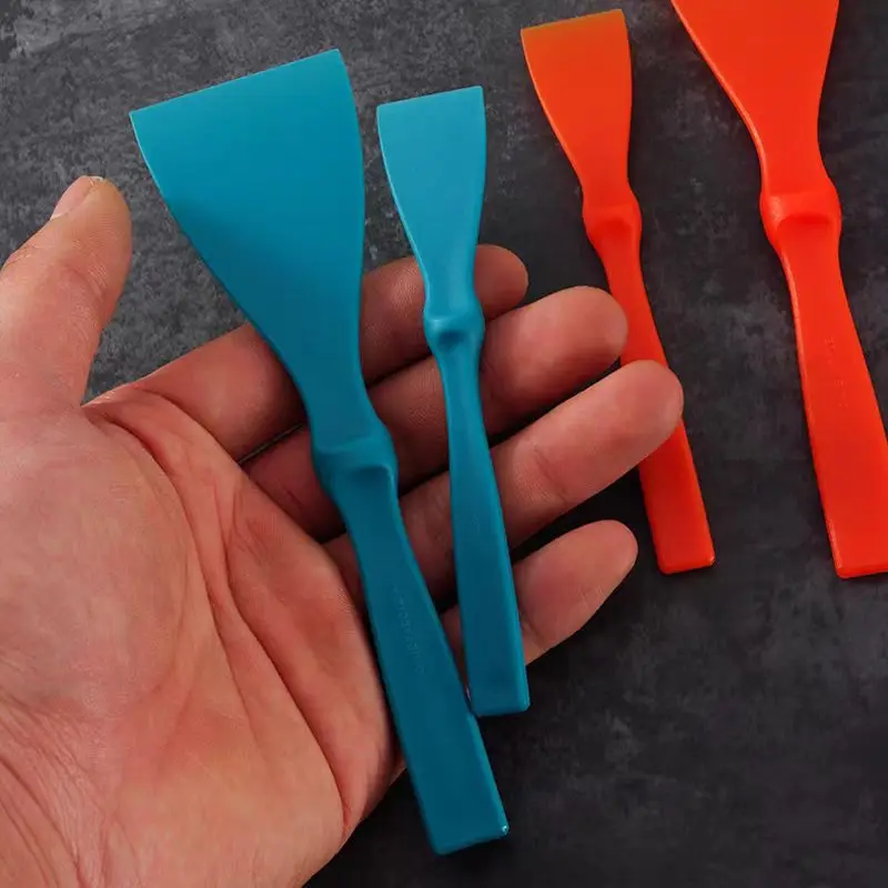 Chakivi Leather Glue Spreader Blade PC Resin 22/44mm Blue Orange DIY Adhesive Applicator for Handmade Leather Craft Tool