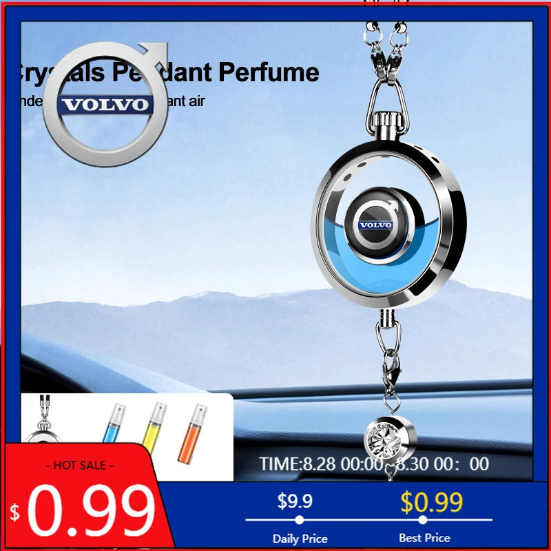 

Колпачки центра колес с логотипом автомобиля, подвеска для духов, освежитель воздуха, подвесной парфюмерный интерьер для Volvo V50 V60 S60 V40 EX30 C30 V70 S90 Ole