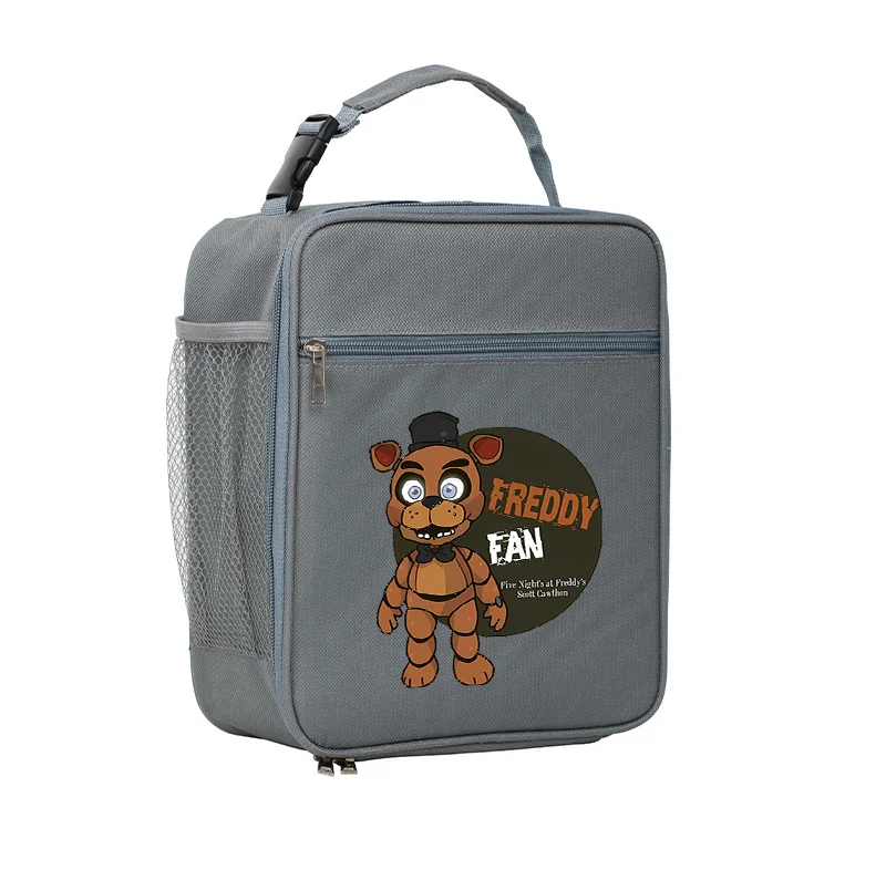 Fnafs حقيبة الغداء سعة كبيرة المحمولة حقيبة عزل بنين بنات موضة أنيمي معزول المبردة الطازجة حفظ حقيبة هدية