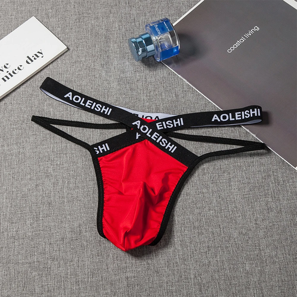 1pc sexy Herren Jock strap G-String Riemen niedrige Taille Dessous Unterwäsche T-Back Pouch Slips Höschen männliche Unterhose