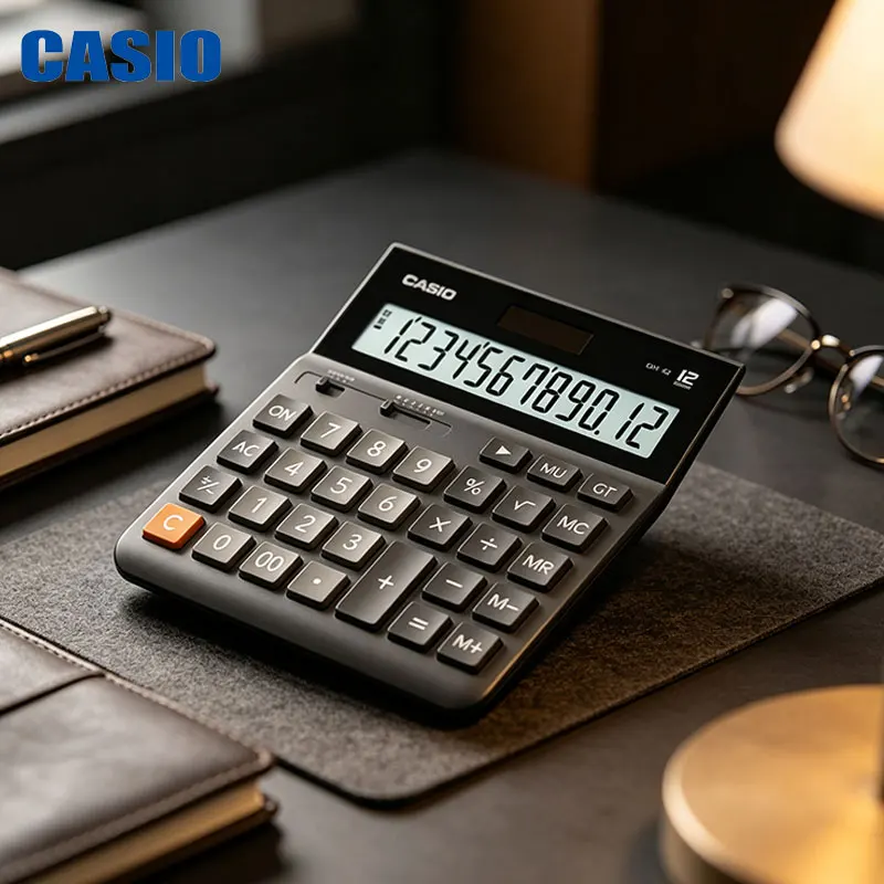 Casio MH-12/DH-12/DH-14 Ergonomic Large Button Business Calculator Rebound mute Design Cashier Daily Bookkeeping