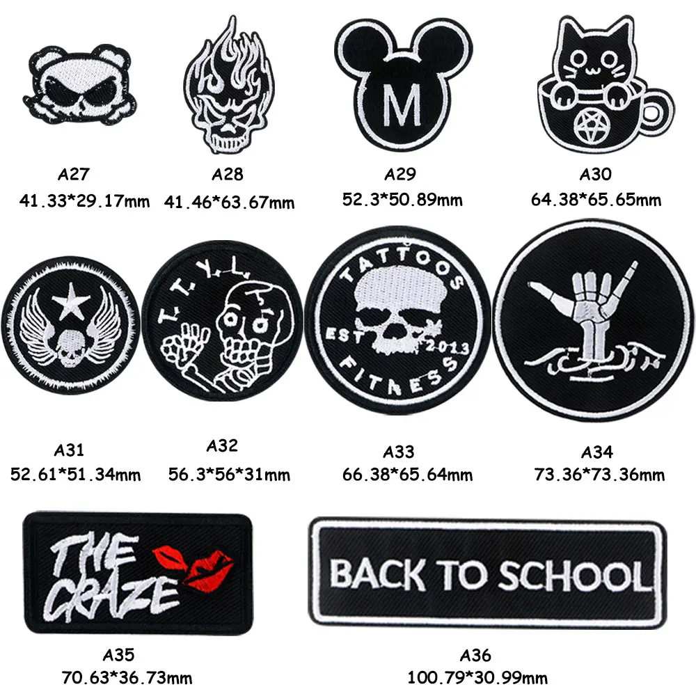 

1Pc Iron On Patch For Clothes Cartoon Pattern Embroidery Patches Use For Jeans Clothing Jacket Backpack Shoe