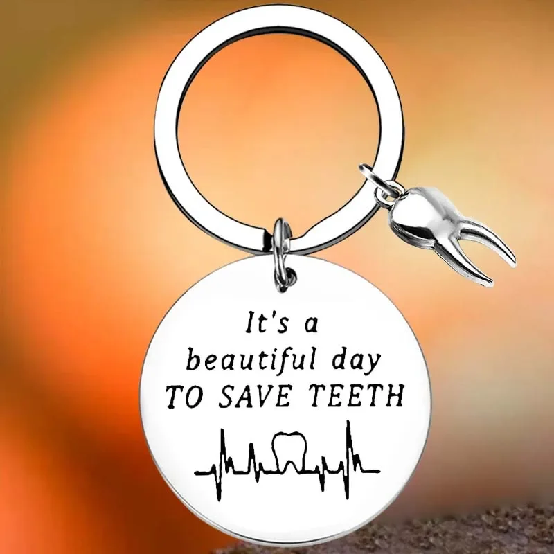 Hot Dentist Gift Key Chain Ring Dental Hygienist Gift keychains pendant Dentist Student Graduation Gift Dental Assistant Gifts