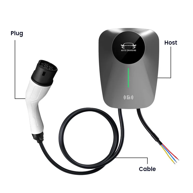 Car Charging Pile 7kW New Energy Home Commercial Mobile Phone Control Electric for BYD Wuling Mini ZD04 White National
