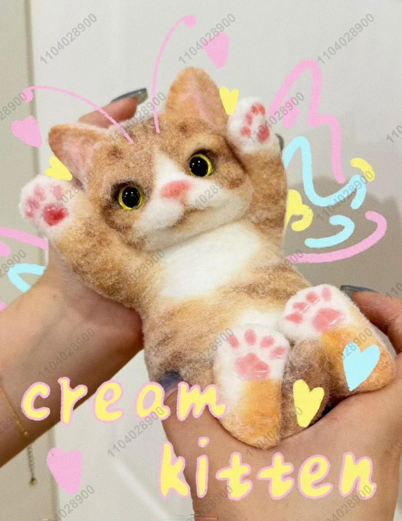 Super Big Kitty Cat Taba Squishy Siliconen Fuzzy Kitten Handgemaakte Mushy Cat Squeeze Toy Mochi Toy Hand Relax Stress Release Gift