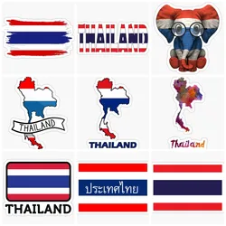 Thailand TH Elephant Flag Map Sticker Vinyl Laptop Truck Window Moto Bicycle Glass Van Helmet Car Wall Door Decal Customizable