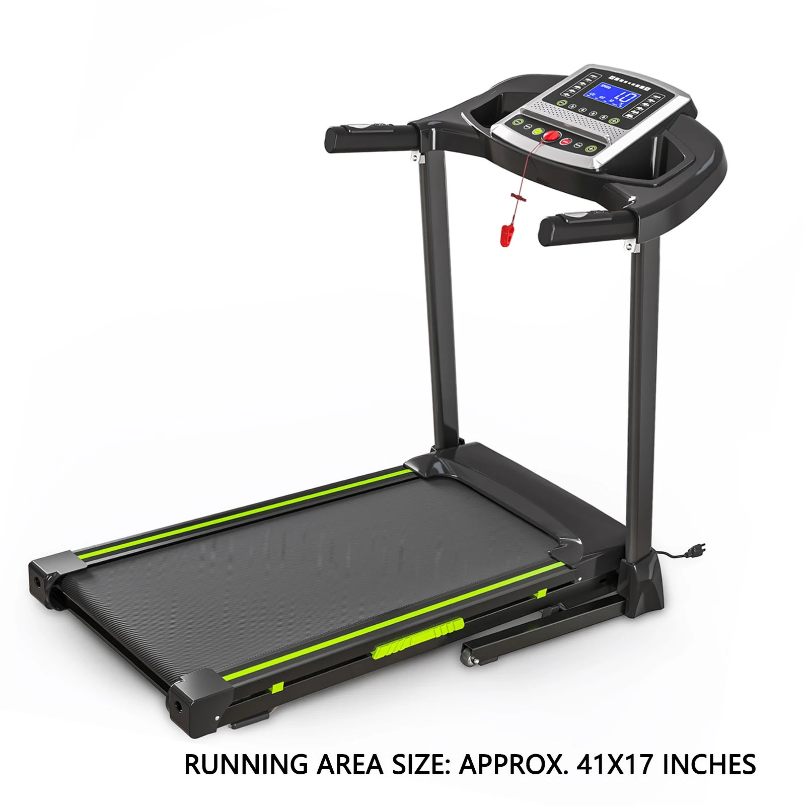 جهاز سير محمول قابل للطي بقوة 3.5 حصان أمريكي مع مقابض 4% منحدر للمشي المنزلي والجري 0.5-7.5 ميلا في الساعة سعة وزن 330 رطل