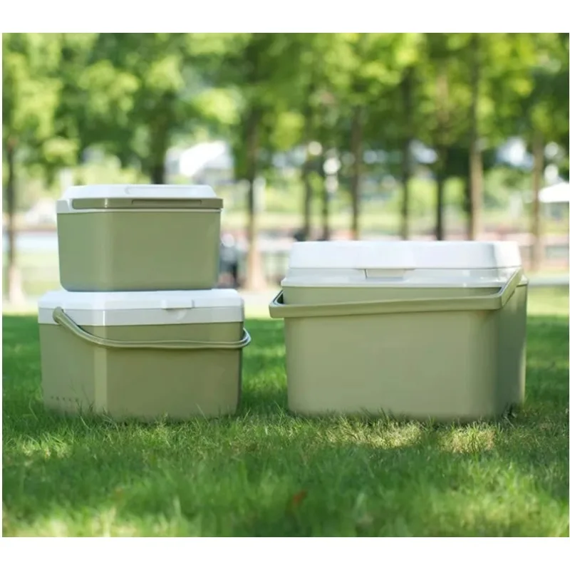 1PCS 5L Portable Insulated Cooler Box for PP Material Ice Bucket with Handl Leakproof Food for Picnic Travel 27*20*20cm