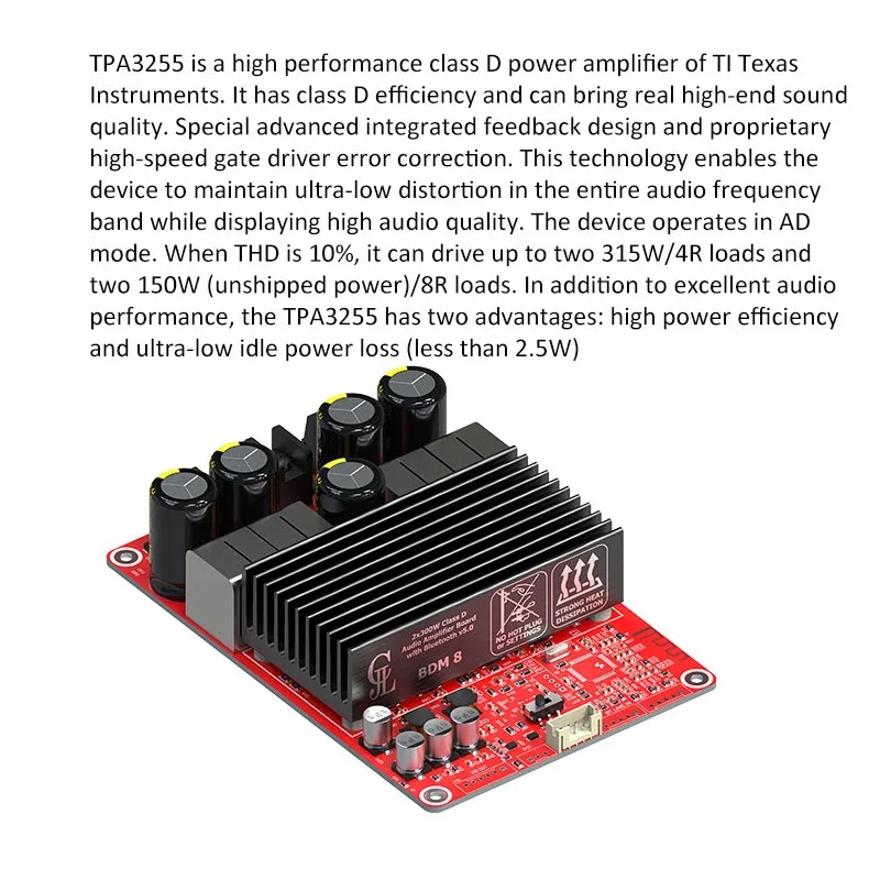 Nvarcher TPA3255 Klasse D 2.0 Kanaals Stereo Audio Versterker 2X300W Hifi Digitale Versterker Board