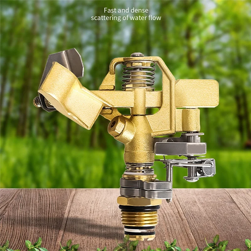 

AT14 Outdoor Water Sprinkler For Yard Lawn Sprinkler With Brass Sprinkler Head Tripod Hose Sprinkler 360 Degree Rotating