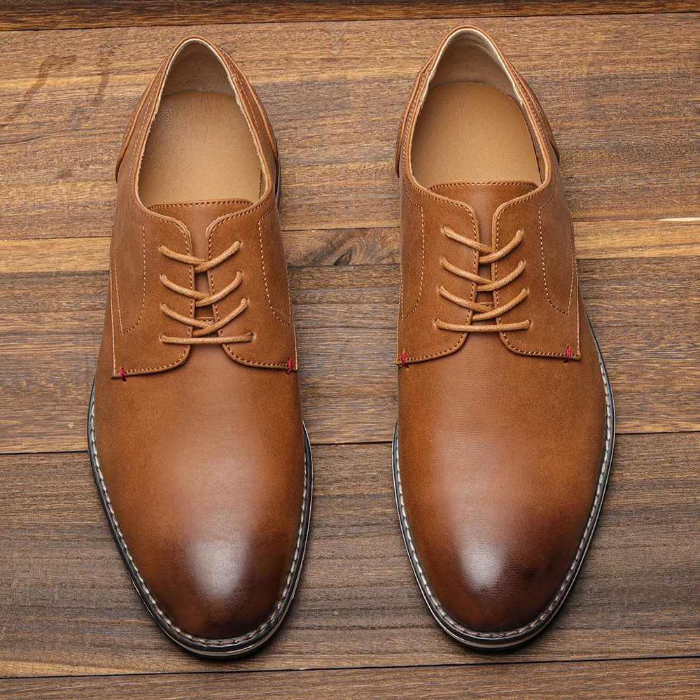 Herren-Freizeitschuhe, Alltagsschuhe für Herren, Alltagsschuhe, Herrenschuhe im Low-Top-Stil, Gummisohle, Schnürung, Mandelform. – Detail 9