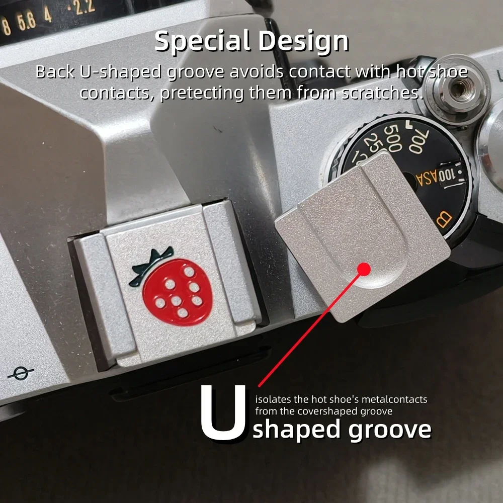 Cute Camera Hot Shoe Cover Shutter Button Decoration for Fuji X100VI XT30 II XT50 XT5 Leica Q3 Q2 M11 M10 Sony Nikon Accessories
