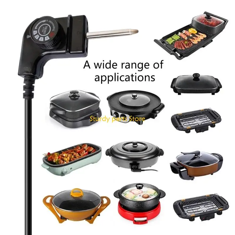 

97QC 1 Meter Long Power Supply Cord Offering 5 Stage Temps Control Flame Retardant Cover for Home Appliances