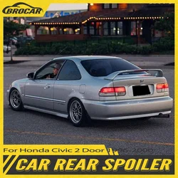 For 1996--2000 Honda Civic 2 Door 4 Door EK3 with LED Lights High Quality ABS Plastic Car Spoiler Trunk Boot Wing Spoiler