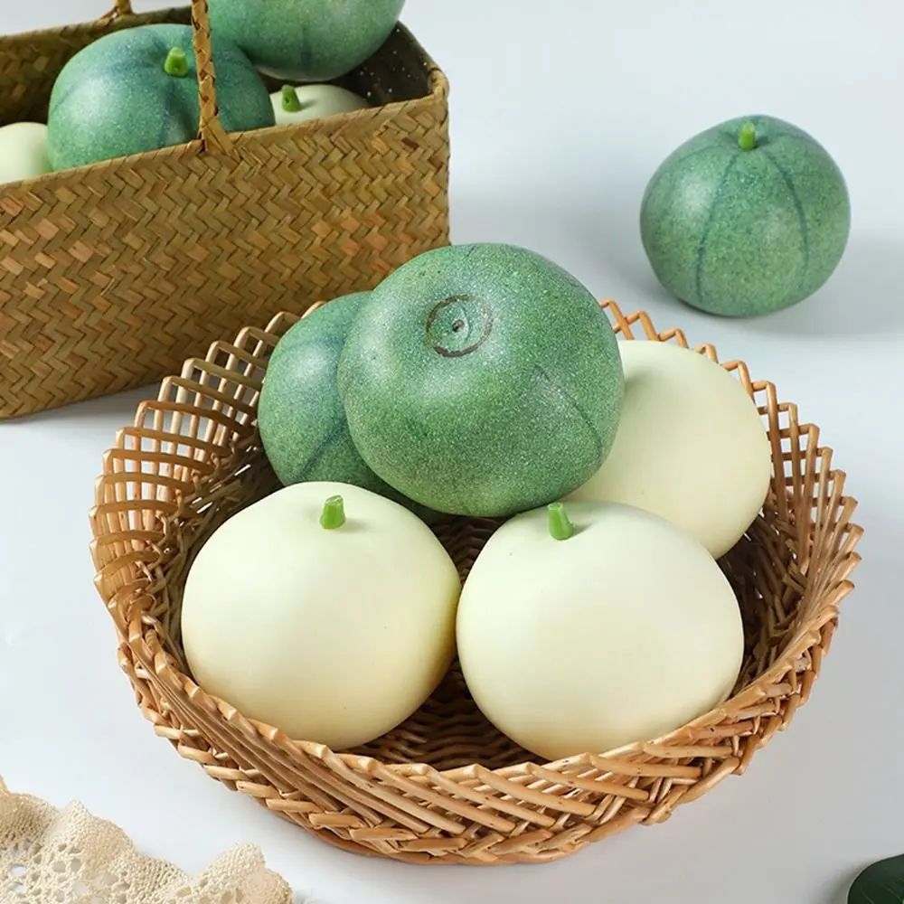 

2Pcs Fruit Model Foam Artificial Melon Realistic Lifelike Fake Fruit Washable Decorative Simulation Melon Ornament Wedding