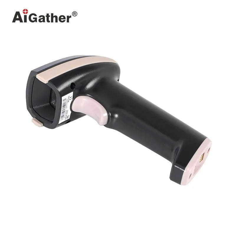 Good Quality Handheld Wireless BT 2.4G Barcode Scanner 2D QR Code Reader with Charging Base Bracket for Supermarket