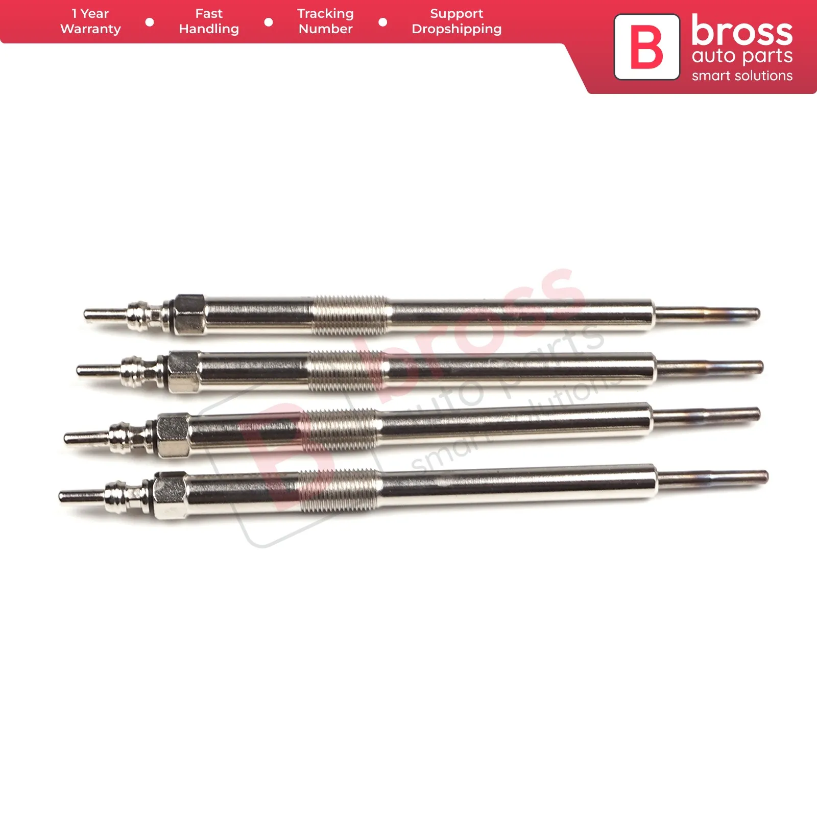 

Bross Auto Parts BGP11-1 4 Pcs Heater Glow Plugs GX3164, 0 250 603 001 for Vauxhall Opel Nissan Renault Ship From Turkey