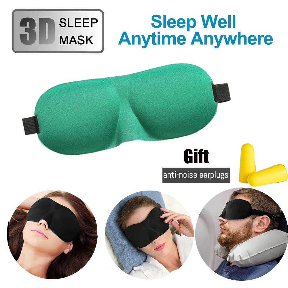 Eye Mask for Sleeping 3D Contoured Cup Blindfold Concave Molded Night Sleep Face Masks Block Out Light with Women Men Eyepatch